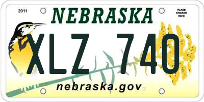 NE license plate XLZ740