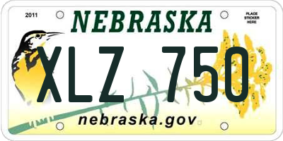 NE license plate XLZ750