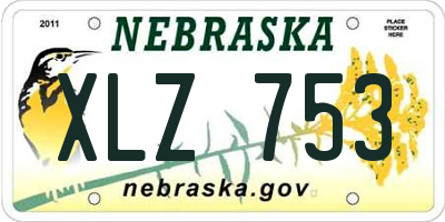 NE license plate XLZ753