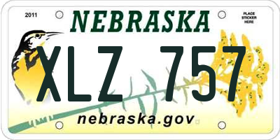 NE license plate XLZ757