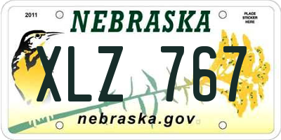 NE license plate XLZ767
