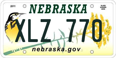 NE license plate XLZ770