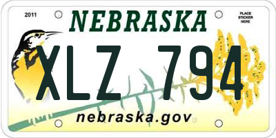 NE license plate XLZ794