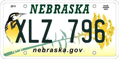 NE license plate XLZ796