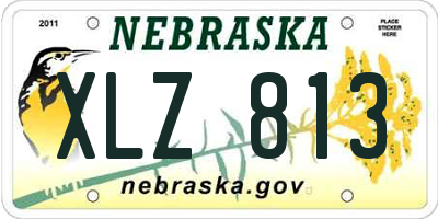 NE license plate XLZ813