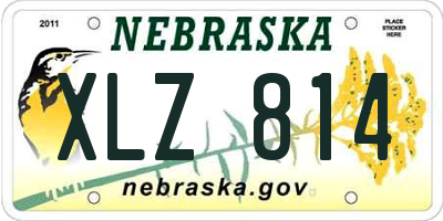 NE license plate XLZ814