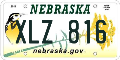 NE license plate XLZ816