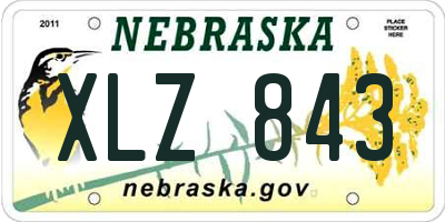 NE license plate XLZ843