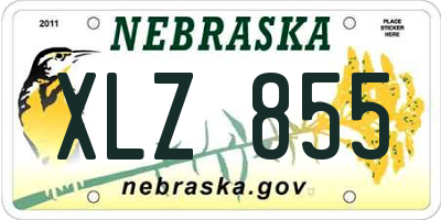 NE license plate XLZ855