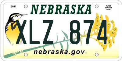 NE license plate XLZ874