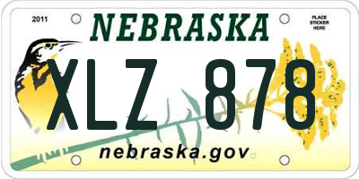 NE license plate XLZ878