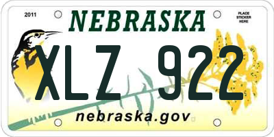 NE license plate XLZ922