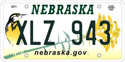 NE license plate XLZ943