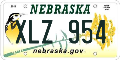 NE license plate XLZ954