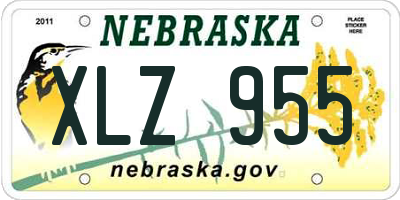 NE license plate XLZ955