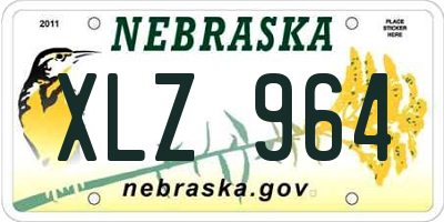 NE license plate XLZ964