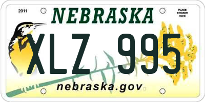 NE license plate XLZ995