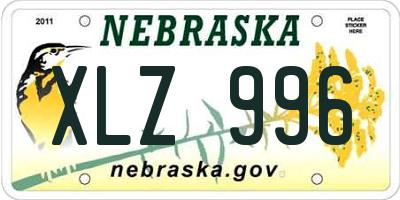NE license plate XLZ996