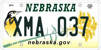 NE license plate XMA037