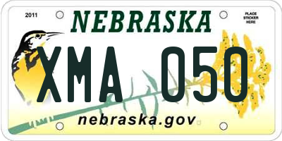 NE license plate XMA050
