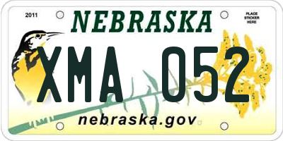 NE license plate XMA052
