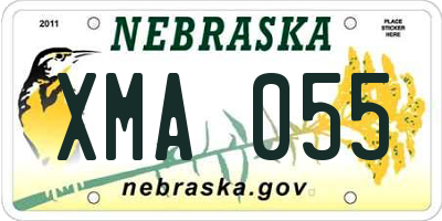 NE license plate XMA055