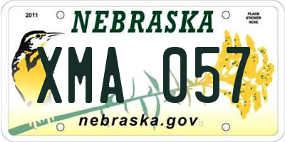 NE license plate XMA057