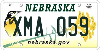 NE license plate XMA059