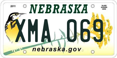 NE license plate XMA069