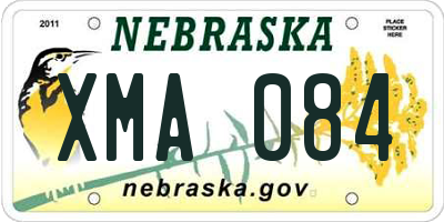 NE license plate XMA084