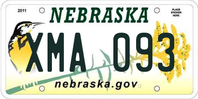 NE license plate XMA093