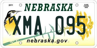 NE license plate XMA095