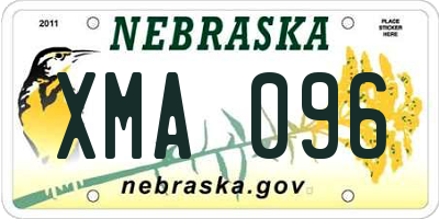 NE license plate XMA096