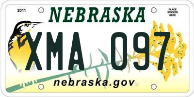 NE license plate XMA097