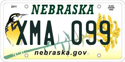 NE license plate XMA099