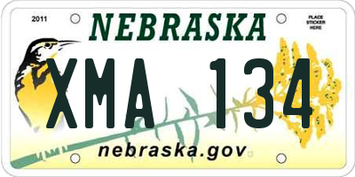 NE license plate XMA134