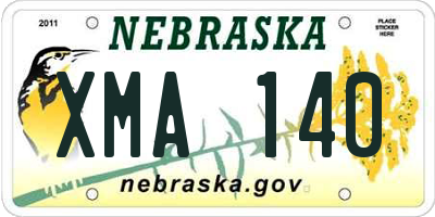 NE license plate XMA140