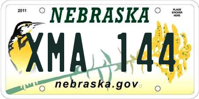 NE license plate XMA144