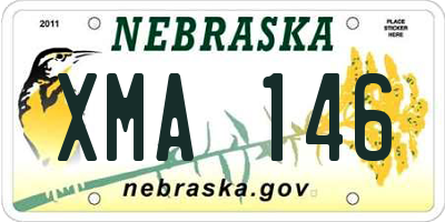NE license plate XMA146