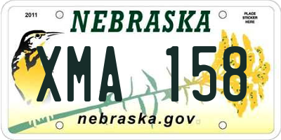 NE license plate XMA158