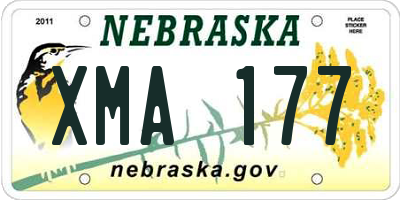 NE license plate XMA177