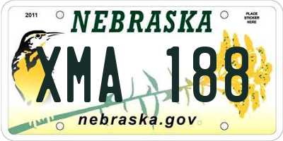 NE license plate XMA188