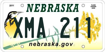 NE license plate XMA211