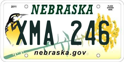 NE license plate XMA246