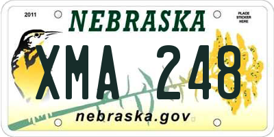 NE license plate XMA248