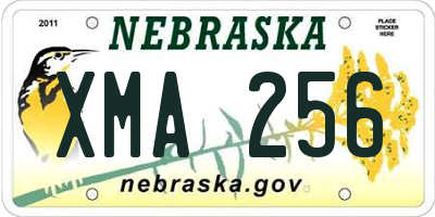 NE license plate XMA256