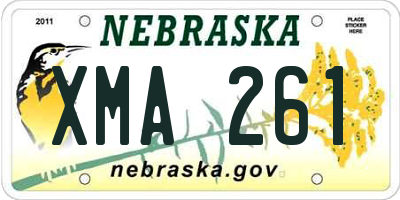 NE license plate XMA261