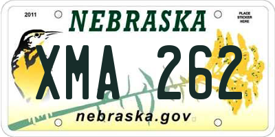 NE license plate XMA262