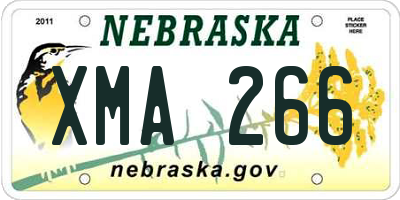 NE license plate XMA266