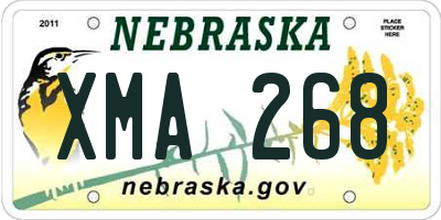 NE license plate XMA268
